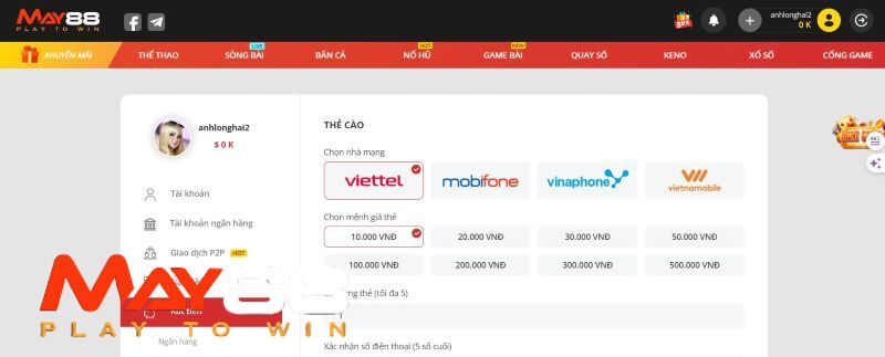 Chi tiết hướng dẫn rút tiền qua thẻ cào