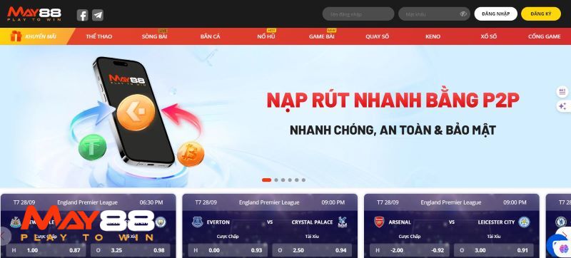 Giao diện được May88 thiết kế độc đáo 