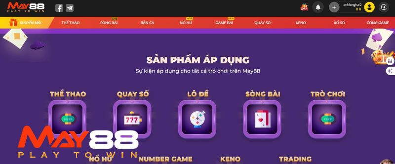 Khuyến mãi May88 đại lễ vinh quang