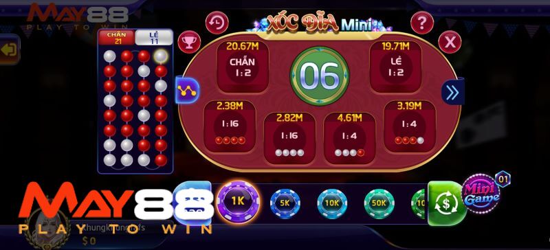 Quy trình tham gia chơi xóc đĩa May88