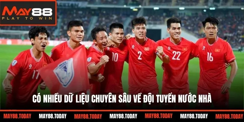 Có nhiều dữ liệu chuyên sâu về đội tuyển nước nhà