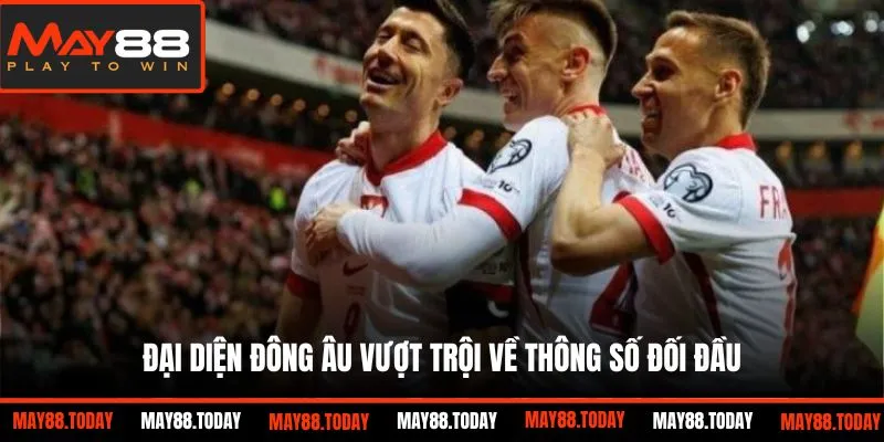 Đại diện Đông Âu vượt trội về thông số đối đầu