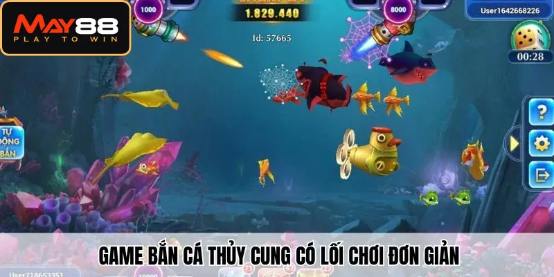 Game bắn cá thủy cung có lối chơi đơn giản
